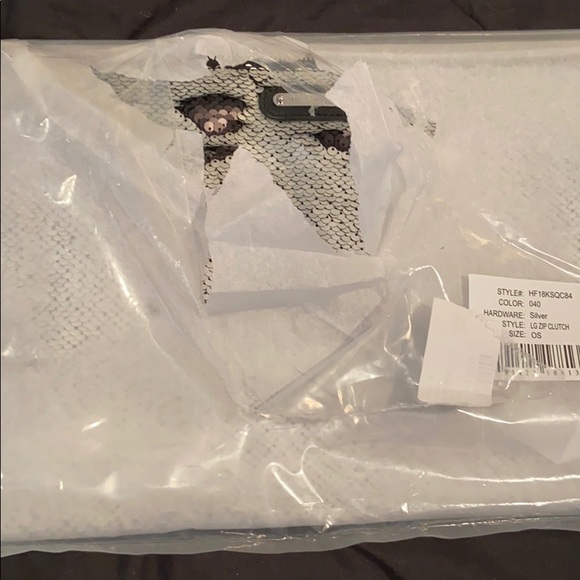 Rebecca minkoff large sequined leather clutch NWT - Picture 6 of 6